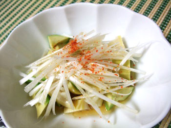 たけのこ・タイ料理・つまみ・レシピ・筍とアボカドのガップグレーム