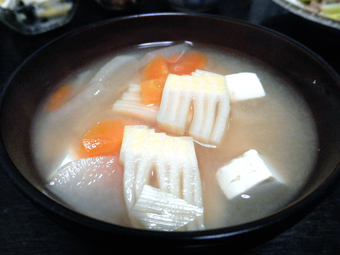 たけのこ・レシピ・筍と根菜の味噌汁