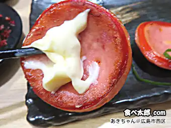 ホルモン天ぷら「あきちゃん」の腸詰めハム＠広島西区