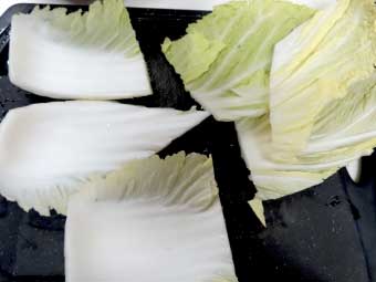 帆立稚貝（ベビーホタテ）八宝菜に使う白菜