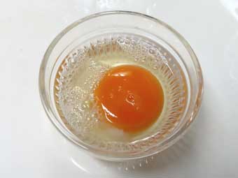 帆立稚貝（ベビーホタテ）八宝菜に使う卵の余り