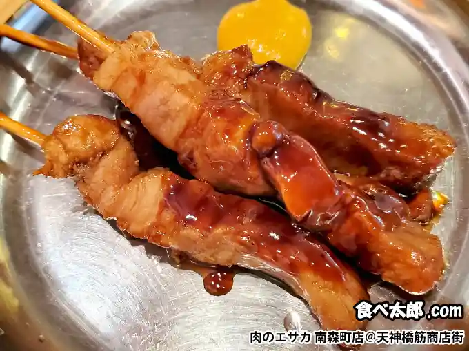 「串トンテキ/210円」肉のエサカ南森町店＠天神橋筋商店街