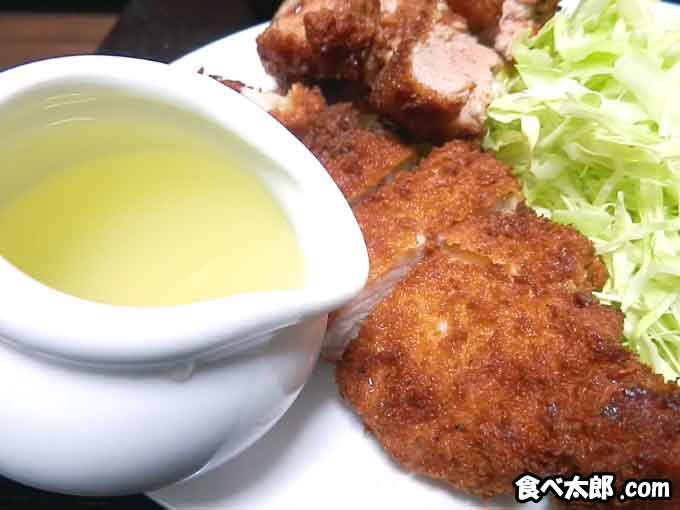 チキンカツに柚子果汁